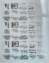 Happy Birthday Metal Insert Sheet